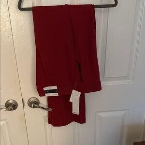 Rafaella NWT Size Large Red Stretch Knit Trousers Elegant Business Attire